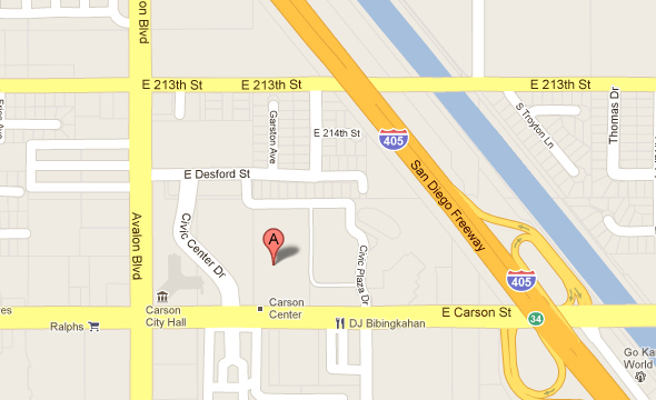 Map to Carson Center